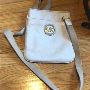 Michael Kors white leather Crossbody